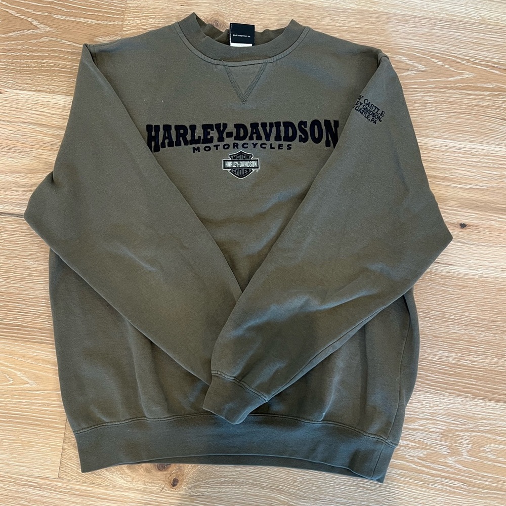 Harley-Davidson Unisex Olive Sweater. Vintage!!